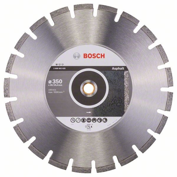 350-20/25,4 алмазный круг сегментный по асфальту  Asphalt [Алмазный диск BOSCH 350-20/25,4 круг сегментный по асфальту Asphalt]