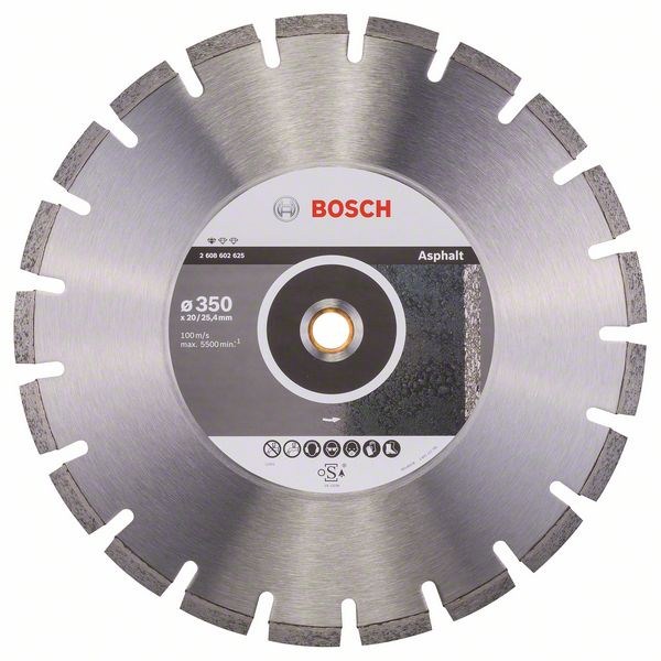 Алмазный диск BOSCH 350-20/25,4 круг Asphalt