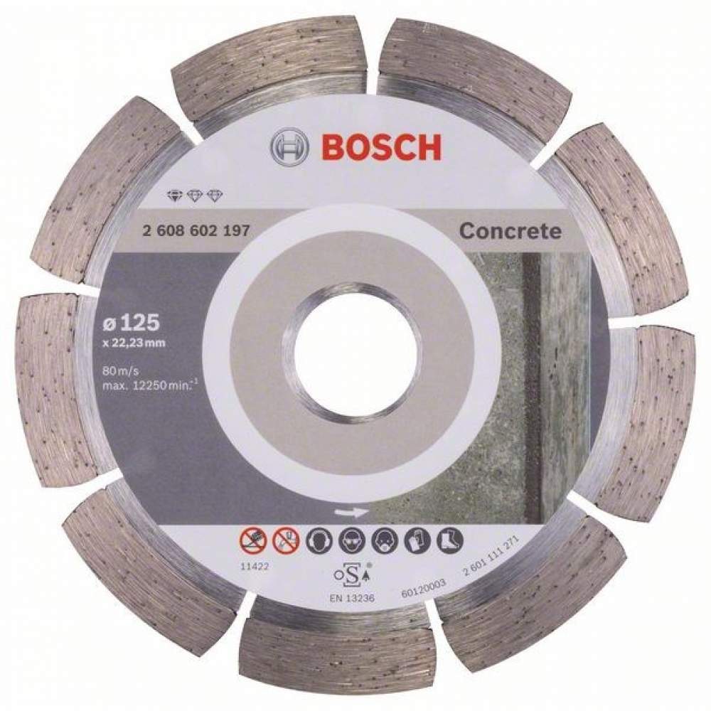 Алмазный диск BOSCH 125-22,23 круг сегментный по бетону Concrete