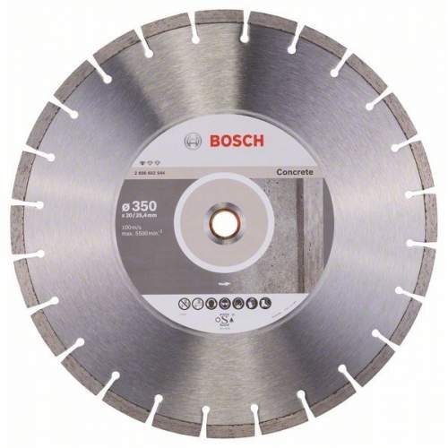 Алмазный диск BOSCH 350-20/25,4 круг сегментный по бетону Concrete