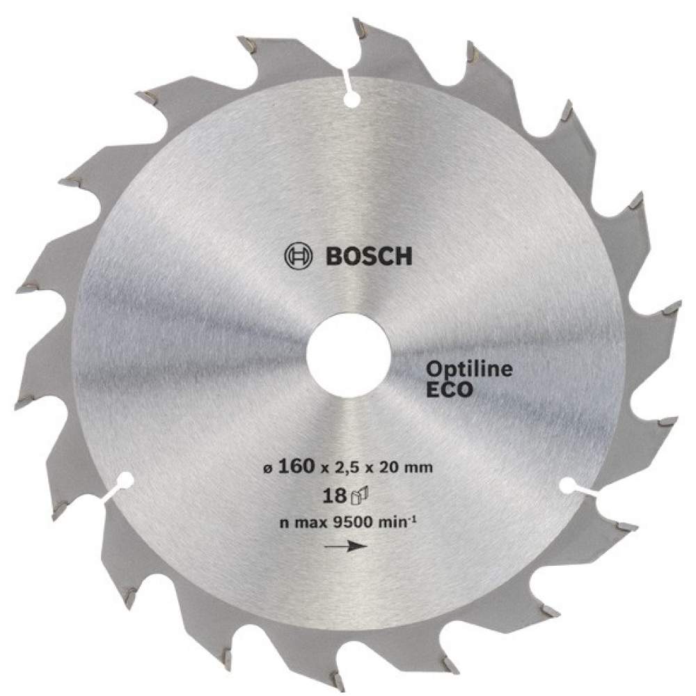 Пильный диск BOSCH 160x20/16x18 OptilineECO