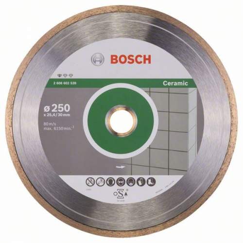 Алмазный диск BOSCH 250-30/25,4 круг сплошной по плитке Ceramic