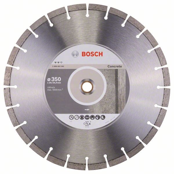 Алмазный диск BOSCH Expert for Concrete 350-20/25,4
