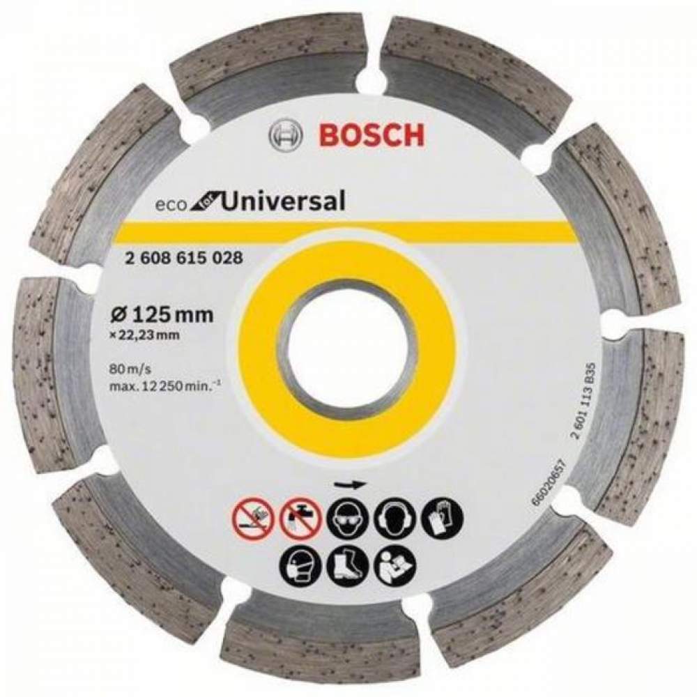 Алмазный диск BOSCH 125-22,23 круг сегментный по бетону ECO Universal