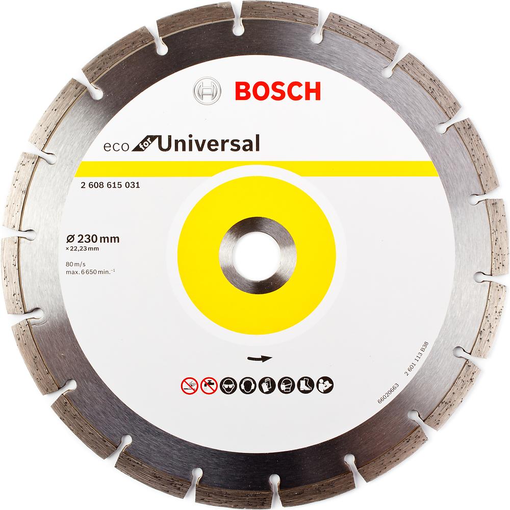 Алмазный диск BOSCH 230-22,23 круг ECO Universal