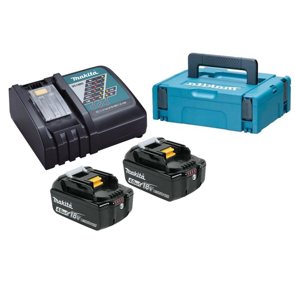 Аккумуляторы и зарядные устройства MAKITA BL 1840 B (2*4.0 Ah, DC 18 RС, MAKPAC-1)