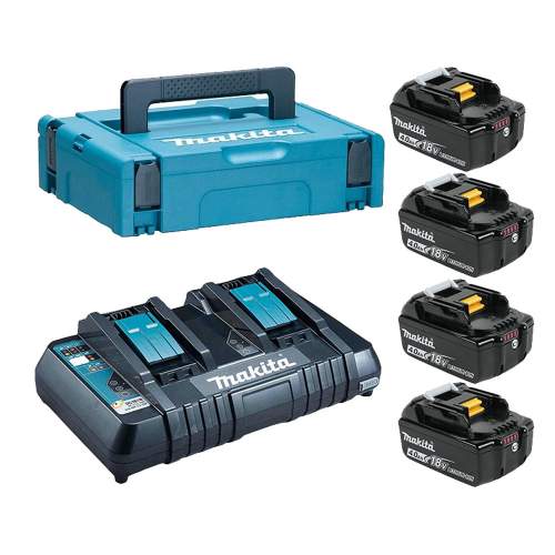 Аккумуляторы и зарядные устройства MAKITA BL1840B 4 шт + DC18RD + MAKPAC 2