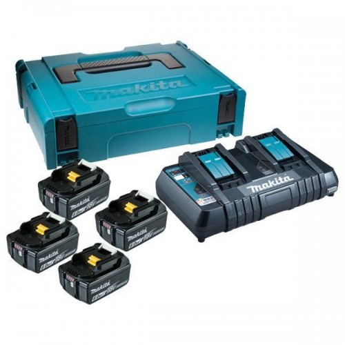 Аккумуляторы и зарядные устройства MAKITA BL 1860 B (4*6.0 Ah, DC 18 RD, MAKPAC-3)