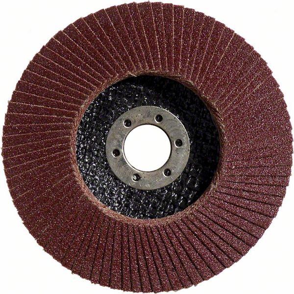 Шлифкруг лепестковый BOSCH круг Standard or Metal, прямое исполнение, пластмассовая прокладка, Ø125 K40