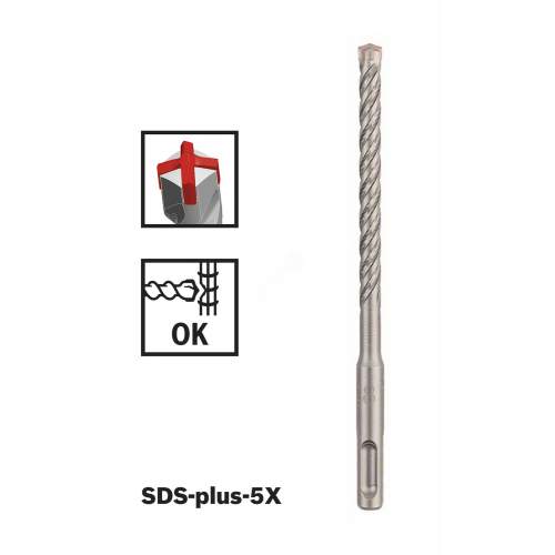Сверло SDS-Plus BOSCH SDS Plus-5X, 6x100x160 -бур по бетону (set10, - цена указана за штуку)