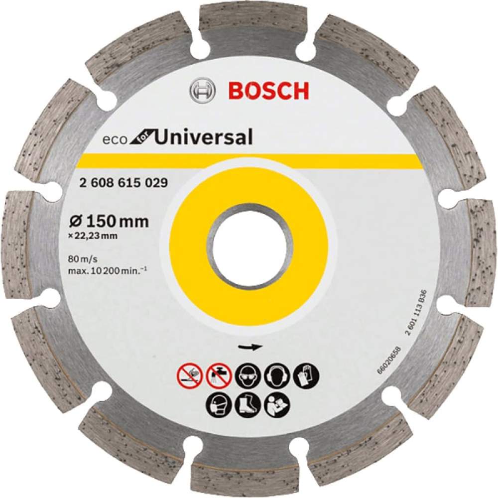 Алмазный диск BOSCH 150-22,23 круг сегментный по бетону ECO Universal