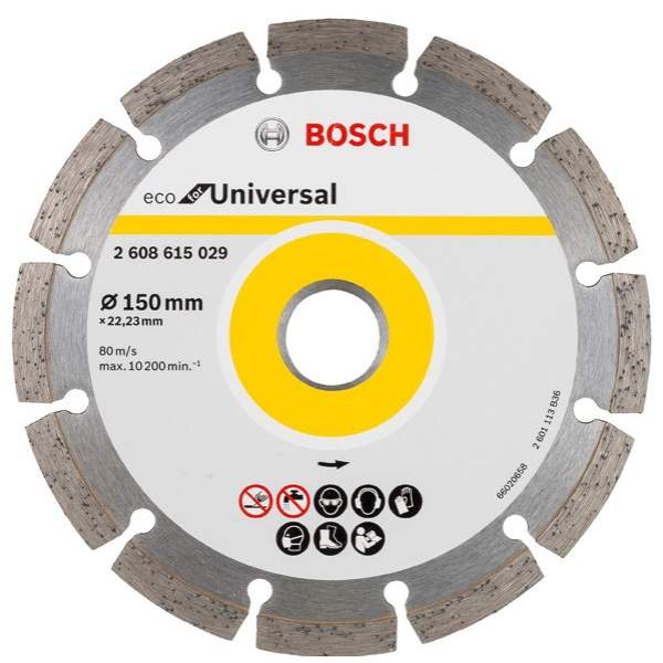 Алмазный диск BOSCH 150-22,23 круг сегментный по бетону ECO Universal