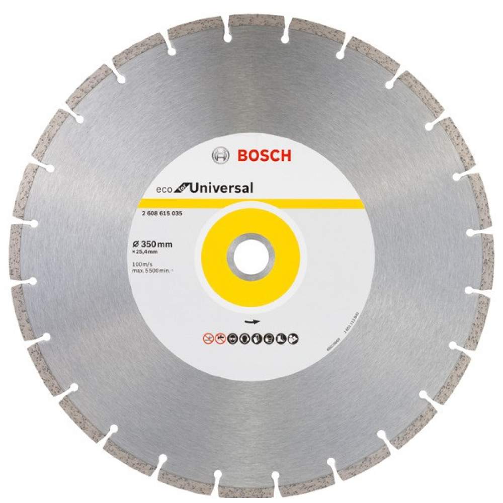 Алмазный диск BOSCH 350-25,4 круг сегментный по бетону ECO Universal