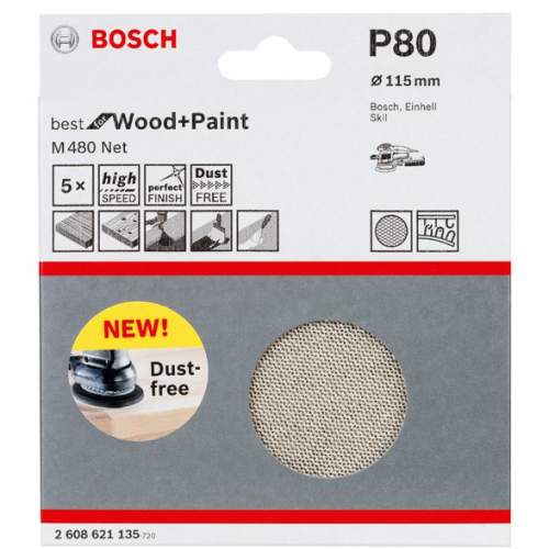 BOSCH Шлиф.круг на сетчатой основе,115мм,80,5шт