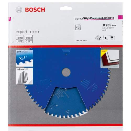 Пильный диск BOSCH 235x30x2.8/1.8x64T  Expert for High Pressure Laminate