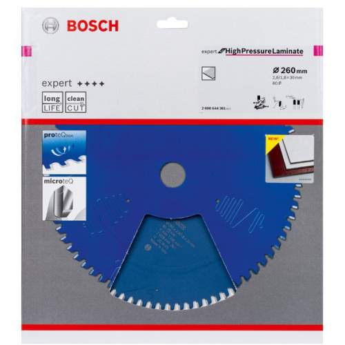 Пильный диск BOSCH Expert for High Pressure Laminate 260x30x2.8/1.8x80 T