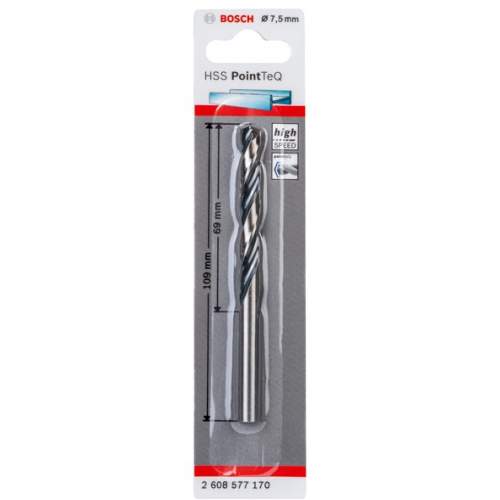 BOSCH HSS PointTeQ Сверло 7.5mm