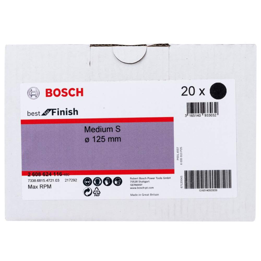 Шлифкруг 125 мм BOSCH Нетканые и mm,MED S