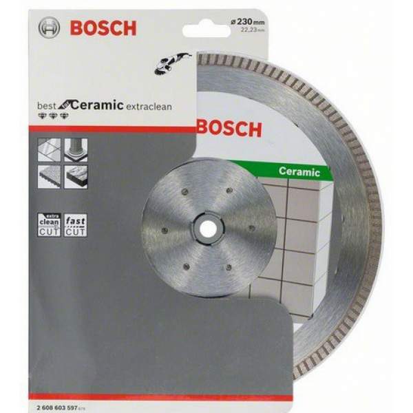 Алмазный диск BOSCH 230x1.8x22.23 Best Ceramic Extraclean Turbo