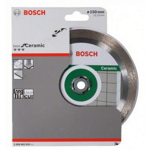 Алмазный диск BOSCH 150-22,23 круг сплошной по плитке Best for Ceramic