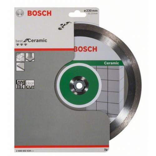 Алмазный диск BOSCH 230-22,23 круг сплошной по плитке Best for Ceramic