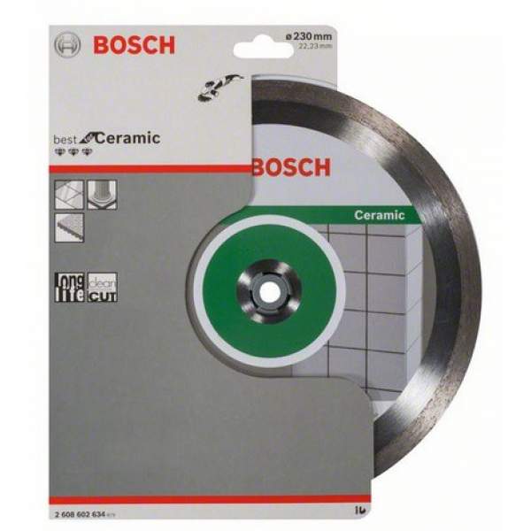 Алмазный диск BOSCH 230-22,23 круг Best for Ceramic