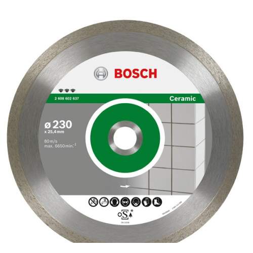Алмазный диск BOSCH 230-25,4 круг сплошной по плитке Best for Ceramic