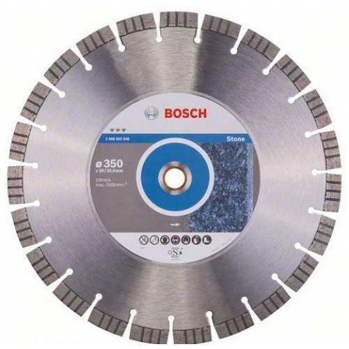 Алмазный диск BOSCH 350-20/25,4 круг сегментный по камню Best for Stone