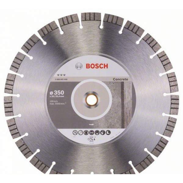 Алмазный диск BOSCH Best for Concrete350-20/25,4