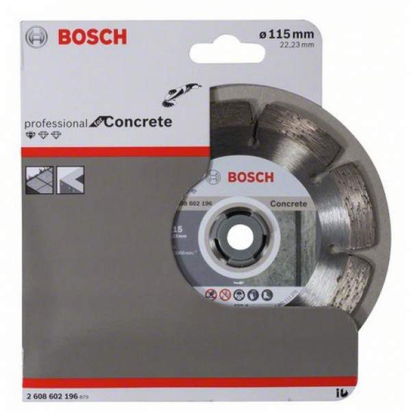 Алмазный диск BOSCH 115-22,23 круг сегментный по бетону Standard for Concrete