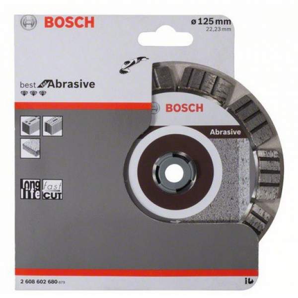 Алмазный диск BOSCH 125-22,23 круг сегментный по кирпичу Best for Abrasive