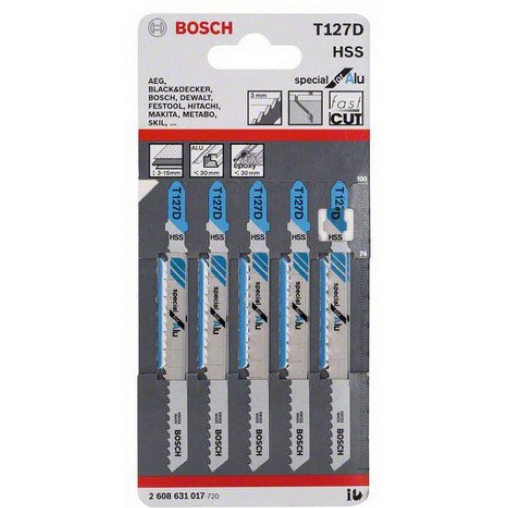 Пилка лобзиковая BOSCH ЛОБЗИКОВЫЕ ПИЛКИ T 127 D, HSS 5шт.