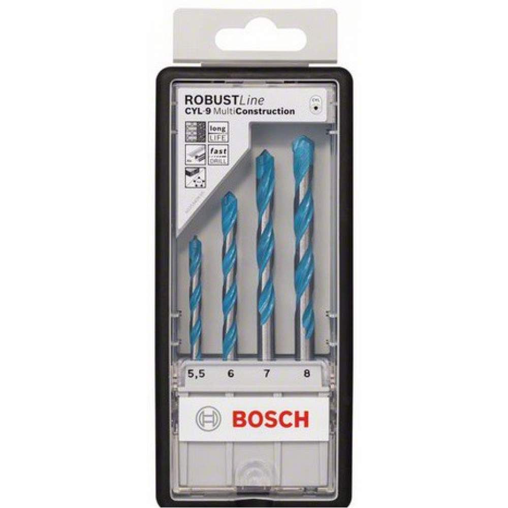 Сверло универсальное BOSCH Robust Line CYL-9 MultiConstruction 4 шт.