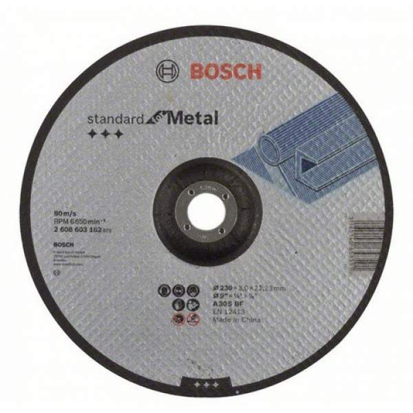 Отрезной круг BOSCH 230х3.0х22мм  вогнутый Standard по металлу
