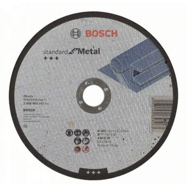 Отрезной круг BOSCH Standard по металлу 180х3мм SfM, прямой