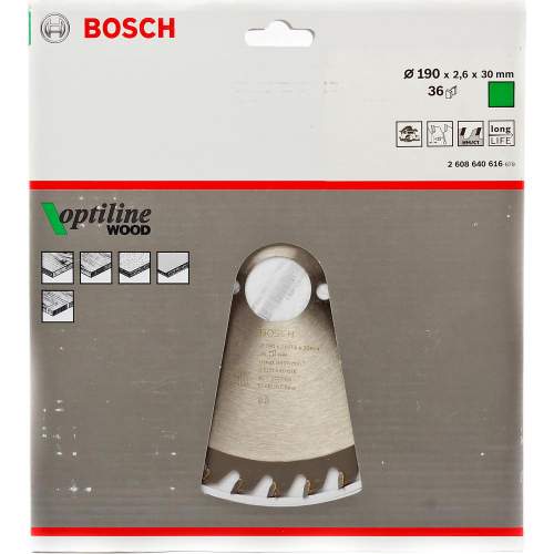 Пильный диск BOSCH 190x30x36  OPTILINE