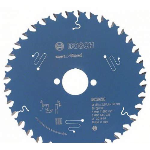 BOSCH Пильный диск Expert for Wood 165x30x2.6/1.6x36T