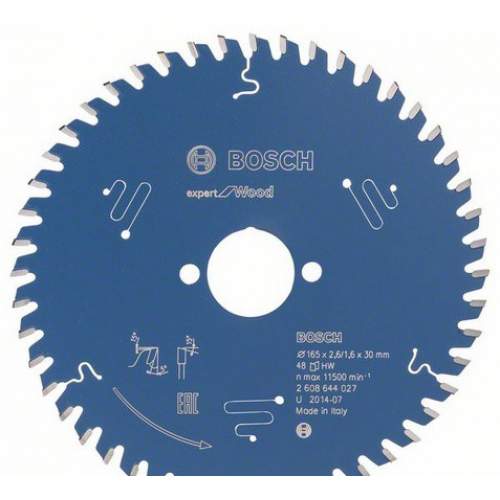 Пильный диск BOSCH Expert for Wood 165x30x2.6/1.6x48T
