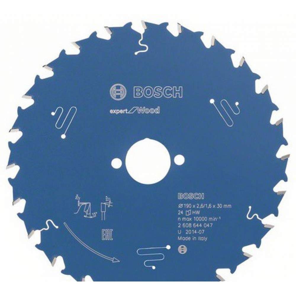 Пильный диск BOSCH 190x30x2.6/1.6x24T  Expert for Wood