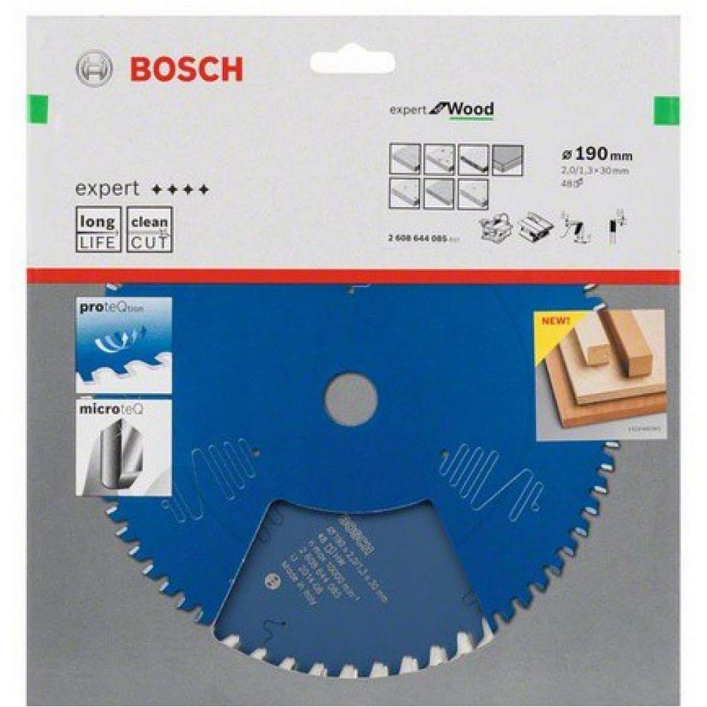 Пильный диск BOSCH Expert for Wood 190x30x2/1.3x48T