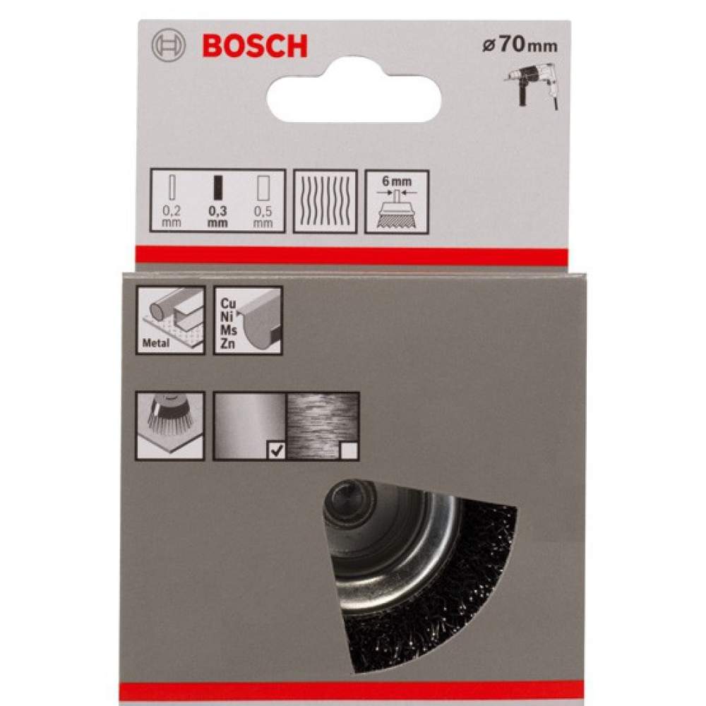 Щетка BOSCH ЧАШЕЧНАЯ 0.3 Х 70ММ