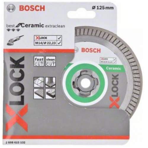 BOSCH X-LOCK Алмазный диск Best for Ceramic Extraclean Turbo 125x22,23x1,4 x7мм