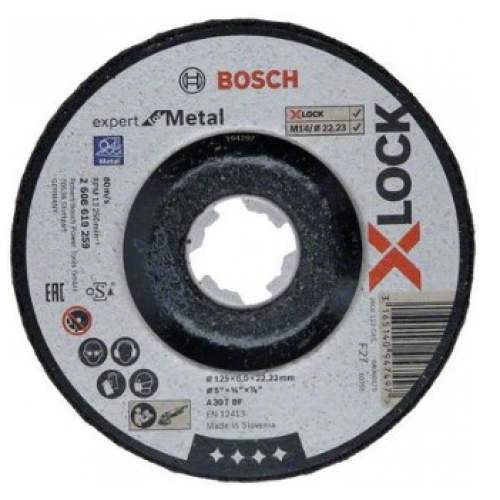 BOSCH X-LOCK Обдирочный диск Expert for Metal 125x6x22.23 мм