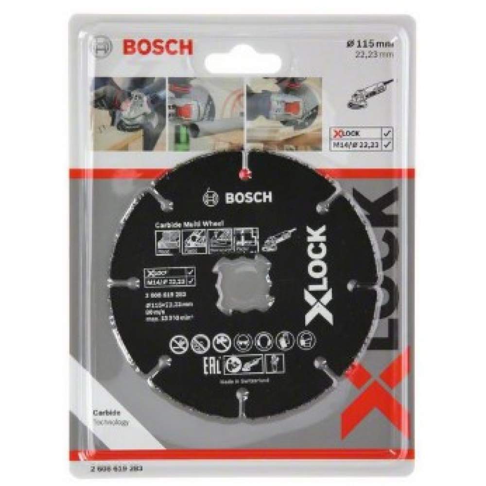 Оснастка X-LOCK BOSCH Отрезной круг по дереву 115x1x22.23 мм