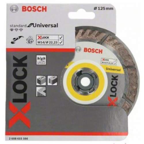Оснастка X-LOCK BOSCH 125-22,23x1,6x10 мм алмазный круг сегментный по бетону Standard for Universal
