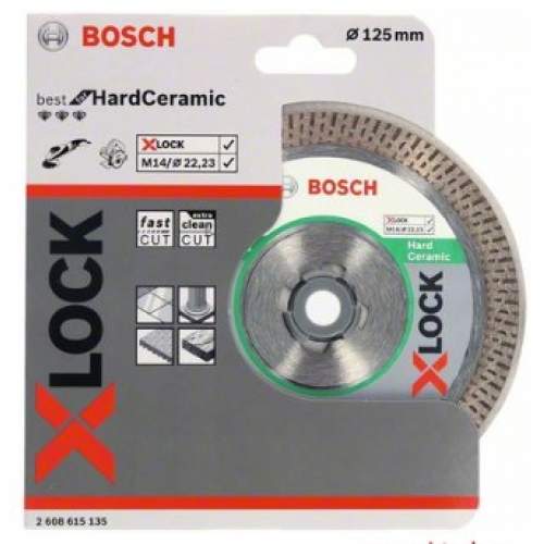 BOSCH X-LOCK Алмазный диск Best for Hard Ceramic 125x22,23x1,8x10мм