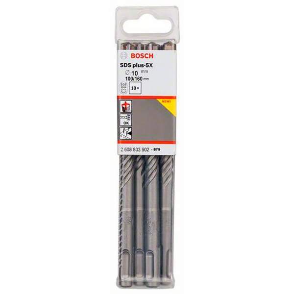 SDS Plus-5X, 10x100x160 сверло-бур по бетону (set10 - цена указана за штуку) [Сверло SDS-Plus BOSCH SDS Plus-5X, 10x100x160 -бур по бетону (set10 - цена указана за штуку)]