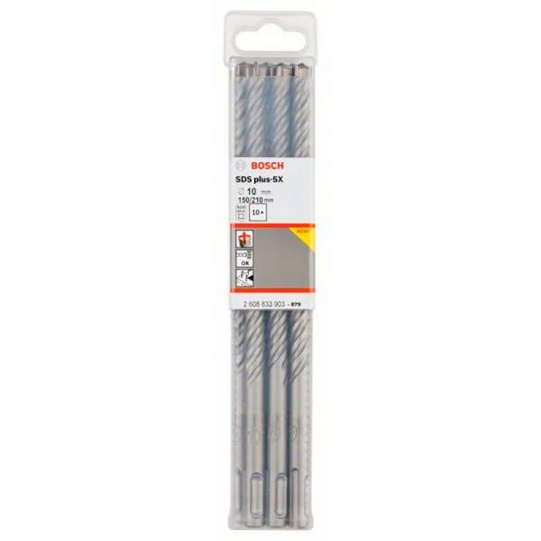 SDS Plus-5X, 10x150x210 сверло-бур по бетону (set10 - цена указана за штуку) [Сверло SDS-Plus BOSCH SDS Plus-5X, 10x150x210 -бур по бетону (set10 - цена указана за штуку)]