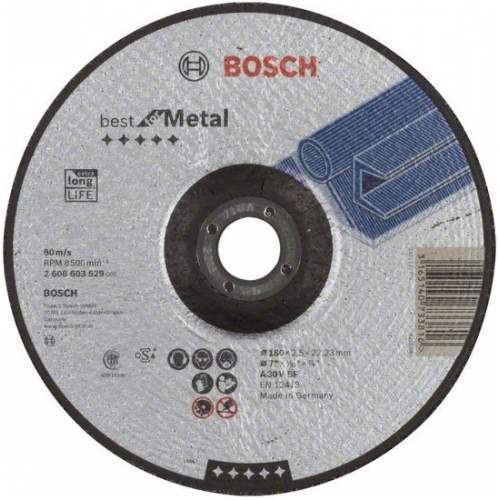BOSCH Отрезной круг Best for Metal 180х2.5 мм по металлу вогнутый