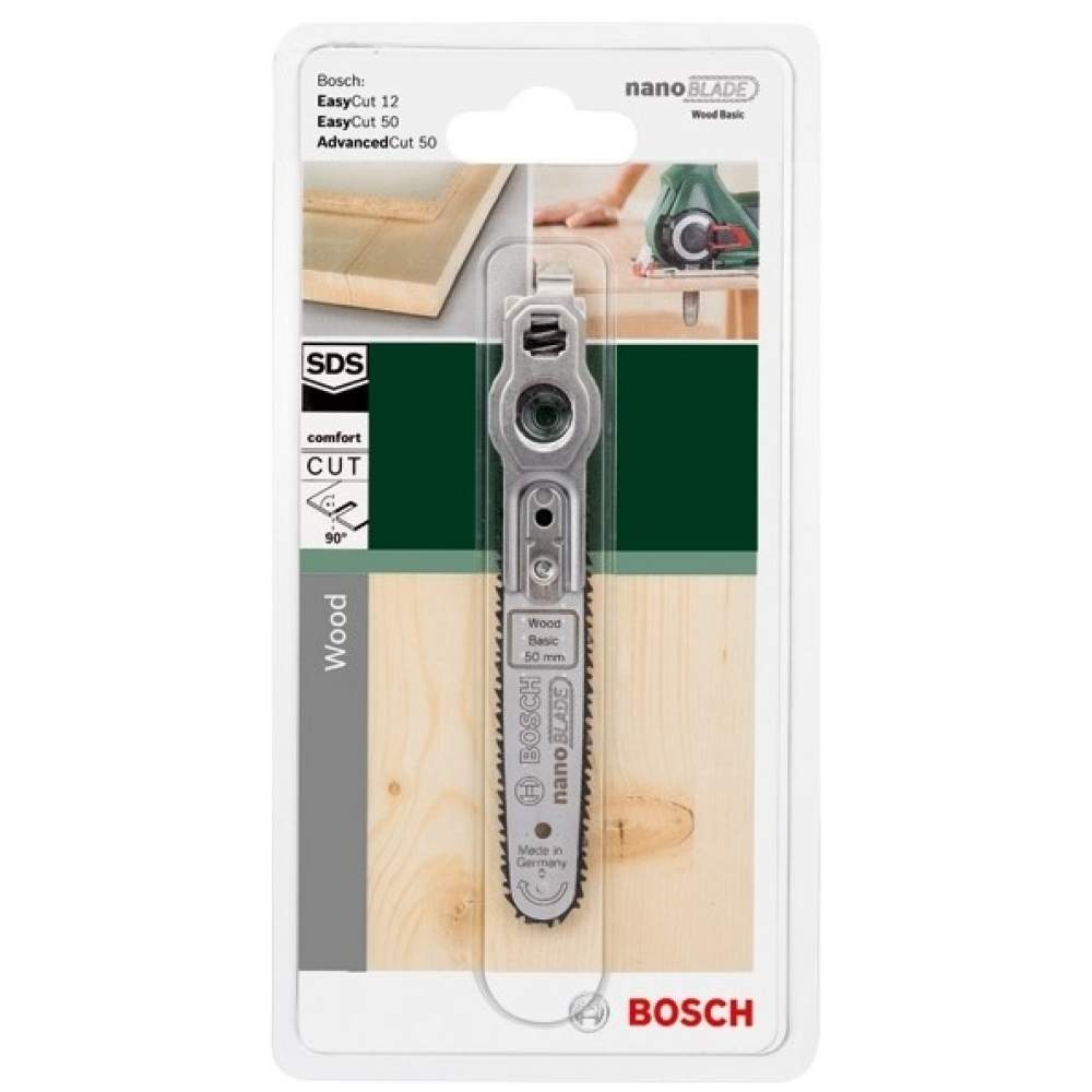 Пилка лобзиковая BOSCH nanoBLADE Wood Basic 50 для мини-пилы